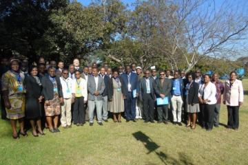 Congenital Rubella Syndrome (CRS) surveillance training and experience sharing workshop participants in Harare, Zimbabwe.