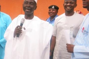 Kaduna State Deputy Governor addressing participants at the retreat