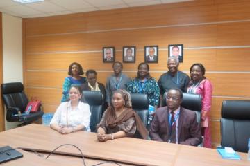 From L to R WR ai, First Lady of Kaduna state Haj. Ummi El Rufai, Dr Abbasi and WHO cluster leads