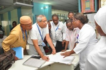 Team Lead for surveillance assessment, Dr Arshad Quddus during field visit in Borno