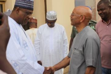 Governor of Yobe welcoming WR to Yobe Government House in Damaturu