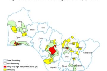 High risk LGAs in southern states targeted for SIAD, April 2016