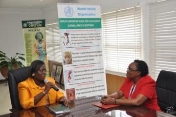 Chief (Mrs) Yetunde Onanuga (left) and Dr Mejebi Philips