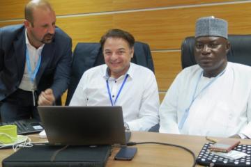 Dr Hassan Dr Jorge Martinez and Dr Ahmed Zouiten of WHO planning to scale up HTR project in Borno