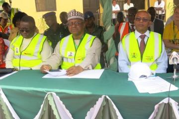 L-R Minister of Health, Minister of State for Health and WR at 2017 World TB Day commemoration in Abuja