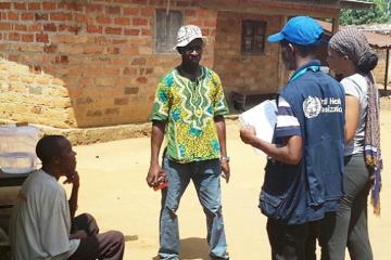 Door-to-door health monitoring visits are conducted in Koropara, Guinea WHO Guinea/Lancei Touré