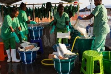 Ebola treatment centre in Maghuraka, Sierra Leone UNMEER/Martine Perret