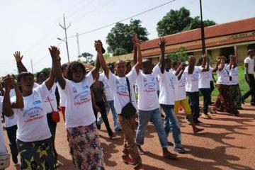 Au départ de la marche contre l’hypertension artérielle