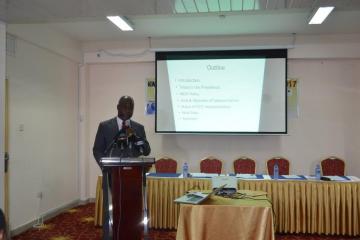 Dr Kyei-Faried giving updates on Tobacco Control efforts in Ghana