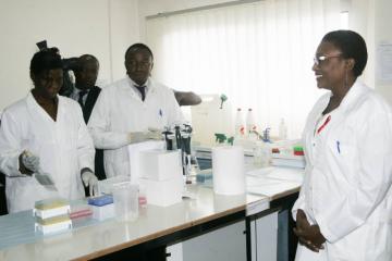 Professor Judith Torimiro (right) with some of her students