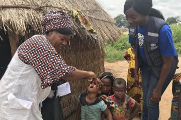 Polio ripost vaccination campaign in Bambari-Ouaka (IDPs Site Elevage)