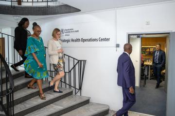 Canada’s Minister for International Development, Honourable Karina Gould and Dr Matshidiso Moeti, Regional Director for Africa