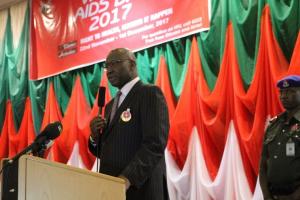 SGF delivering the speech of His Excellency, President Muhammadu Buahari