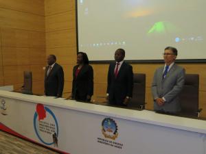 A mesa do Presidium 