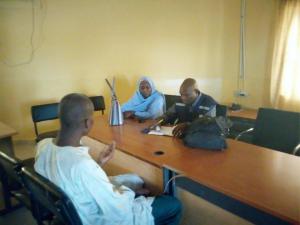 Conducting motivational interview with a mentally unstable patient   at Drug Ward Federal Neuro Psychiatric Hospital Maiduguri (FNPH)