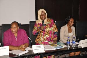 Dr. Zainab Chaula, Permanent Secretary for Health delivering remarks during the NCD multistakeholder meeting