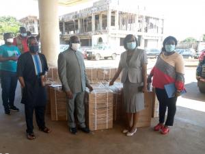 (L-R) Dr. Francis Kateh, Chief Medical Officer, Dr. Peter Clement, WR-WHO, Dr. Wilhelmina Jallah, Minister for Health