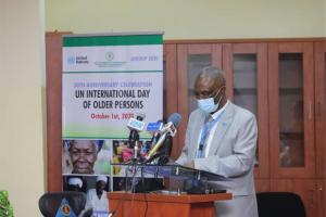 WHO Country Representative, Dr Walter Kazadi Mulombo giving remarks to mark the UN International Day of Older Person in Abuja.jpg 