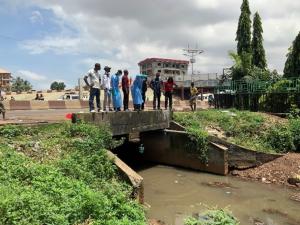 Guinée-Vue de l'un des sites de prélèvement des eaux usées à Conakry