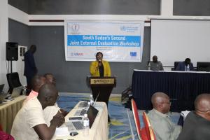 Undersecretary Dr Harriet Pasquale addresses participants of the JEE