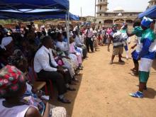 Comedians during the launch ceremony in Sierra Leone