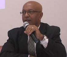 Dr W. Alemu delivering a statement.