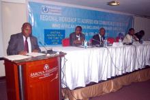 03 Dr. Francis Kimani, the Director of Medical Services delivers the Ministers speech at the official opening of the Regional NCD meeting