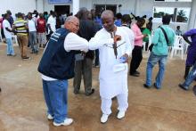 Some WHO Staff who attended the official opening of the Island Hospital