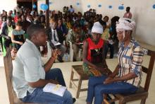 Patients from E.S Grant Mental Hospital dramatizing a counselling session in the management of depression as part of their presentation during the World Health Day