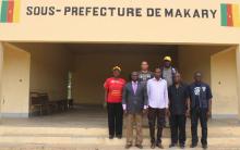 Avec les autorités préfectorale et médicale après l'évaluation des travaux de réfection de l'hôpital de district de Makary