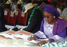 Osun state Deputy Governor at the flag-off ceremony in Osogbo