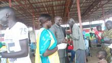 Governor, Hon James Tor Monybuny of Upper Nile State launching the Polio vaccination during the WPD