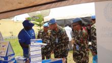 UN Teams visiting the WHO exhibition stall