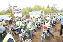 Motorcycles that took part in the event