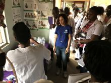 Participants observing the nutrition unit.