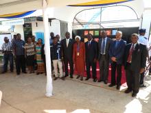 Heads of UN Agencies and staff in a group photo during the ceremony.