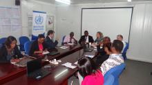 Cross section of the participants during the debriefing session with the Ministry of Health and WHO staff