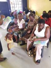 Group of Traditional Birth Attendants receiving health education on Hepatitis E and the risks to expecting and lactating mothers