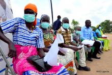 Arua district members line up to test for TB at the World TB day commemoration in Arua 