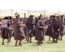 Harare City Community Health Workers daning to some music during the commemoration