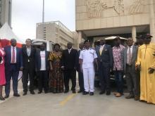 Speaker of Parliament with different government departmental heads and partners 