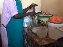 Demonstration on the preparation of therapeutic milk in the stabilization center