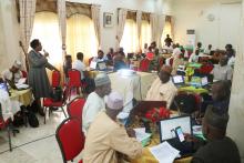 Representative of the ED NPHCDA speaking during the Workshop.