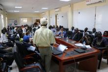 Cross section  of the participants during the public lecture at the PHEOC