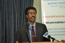 Dr Yohannes Ghebrat, OIC-DPC/Officer making remarks