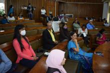 A view of the audience during the 5th Nelson Mandela Memorial Lecture 2020 at the MGI, Moka on 15 July 2020 