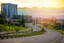 Empty streets in City of Kigali during lockdown 