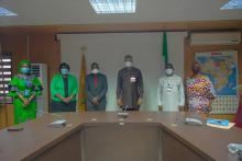 Group photograph with WHO delegates on the left and Ministry of Foreign Affairs on the Right