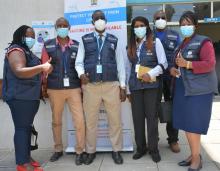 WHO Kenya team on hand at the launch of COVID Vaccine launch in Kenya