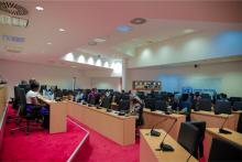 Panelists and participants at the UN Day Symposium